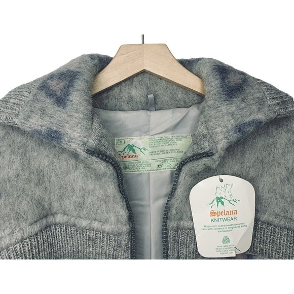 Spelana Scandinavian Wool Full Zip Coat Womens SM Made in Ireland NWT Vintage - Picture 2 of 11